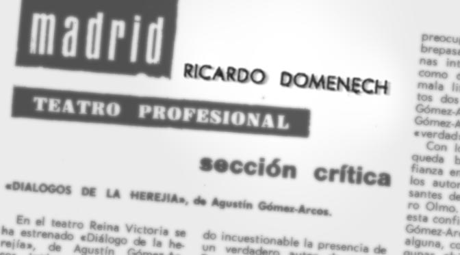 Ricardo  Doménech, crítico teatral